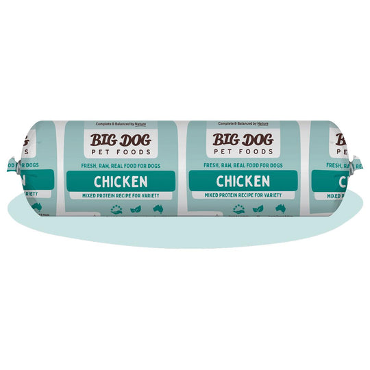 Big Dog BARF Chicken Raw Dog Food Roll 2kg (Frozen)
