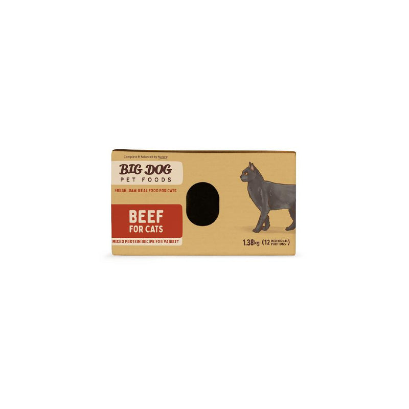 Big Dog for Cats BARF Beef Raw Cat Food 1.38kg (Frozen)