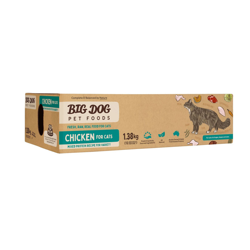 Big Dog for Cats BARF Chicken Raw Cat Food 1.38kg (Frozen)