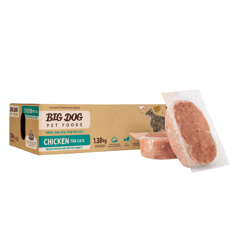 Big Dog for Cats BARF Chicken Raw Cat Food 1.38kg (Frozen)-Habitat Pet Supplies