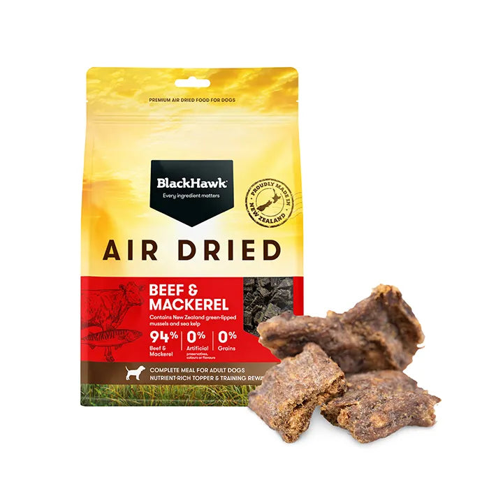 Black Hawk Air Dried Beef and Mackerel Dry Dog Food 2kg