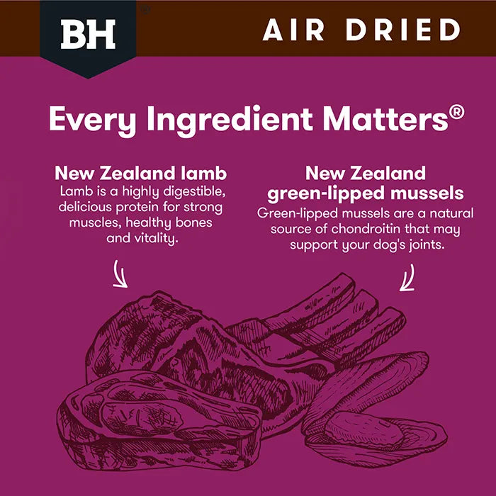 Black Hawk Air Dried Lamb Dry Dog Food 2kg ^._.^