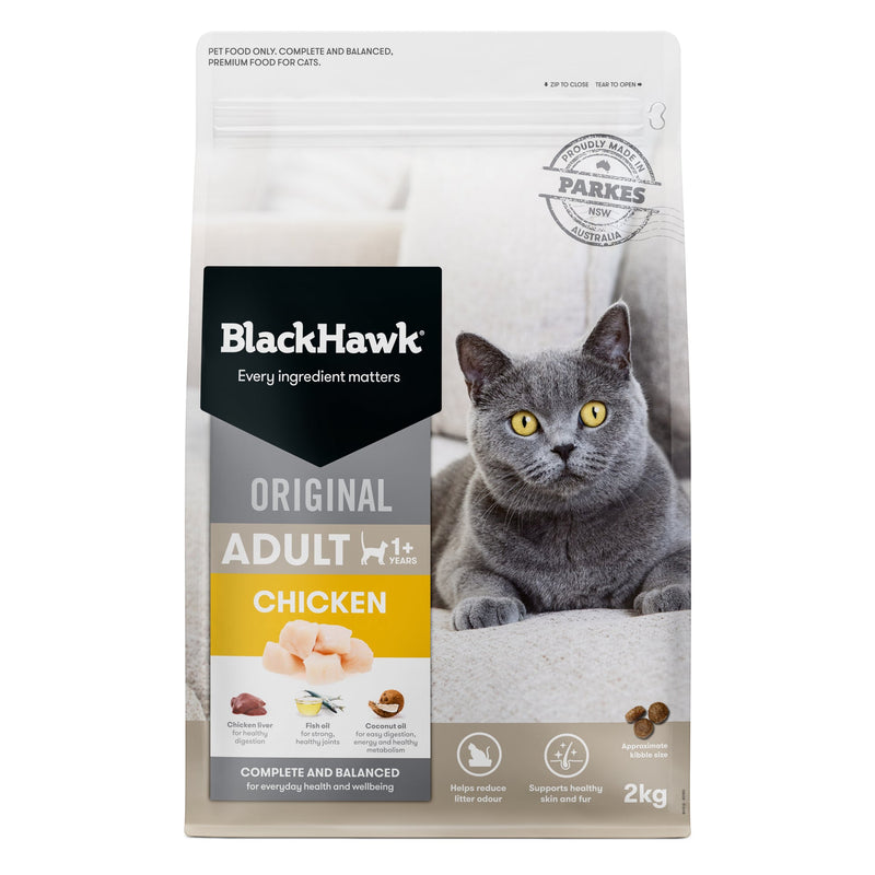 Black Hawk Chicken Cat Dry Food 2kg-Habitat Pet Supplies