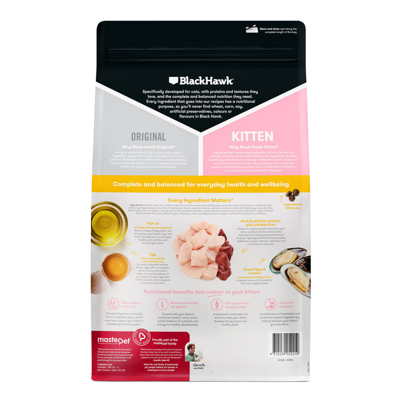 Black Hawk Chicken Kitten Dry Food 4kg