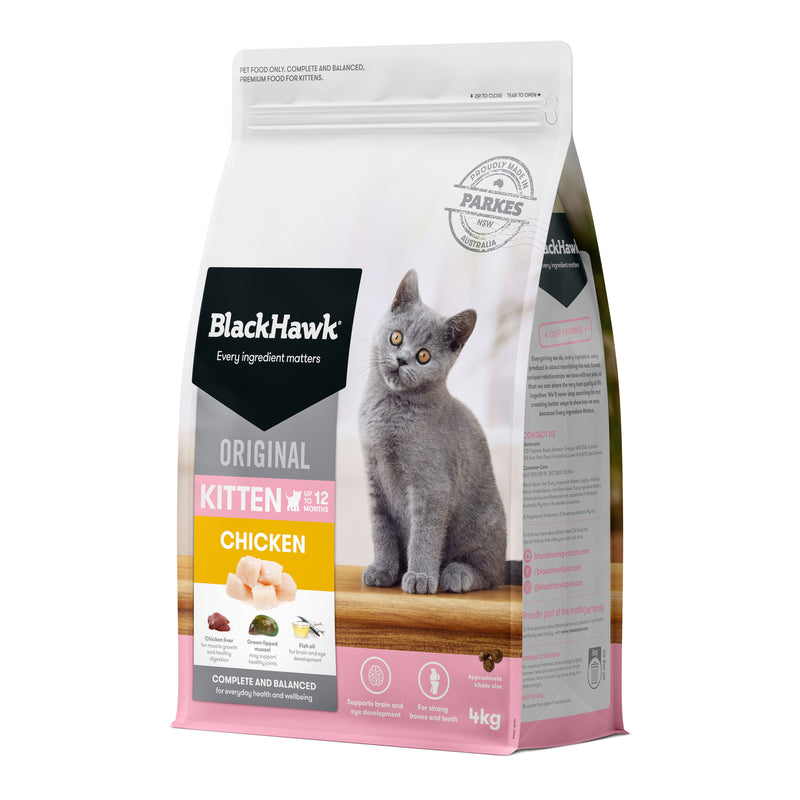 Black Hawk Chicken Kitten Dry Food 4kg