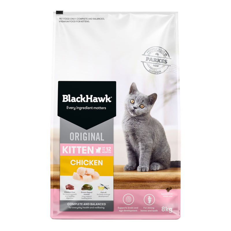 Black Hawk Chicken Kitten Dry Food 8kg-Habitat Pet Supplies