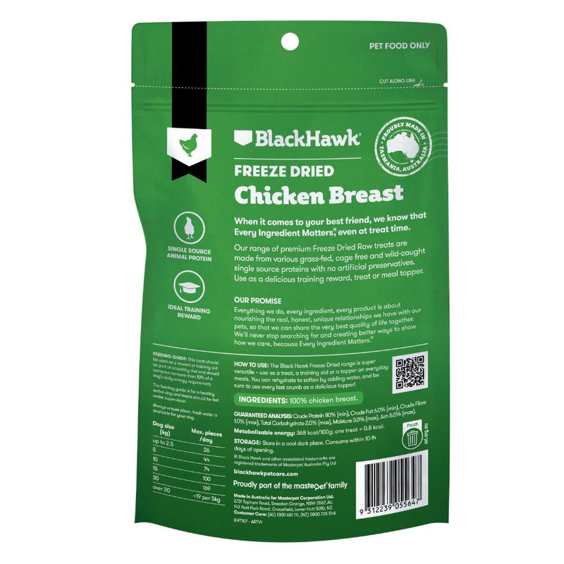 Black Hawk Freeze Dried Chicken Dog Treats 40g