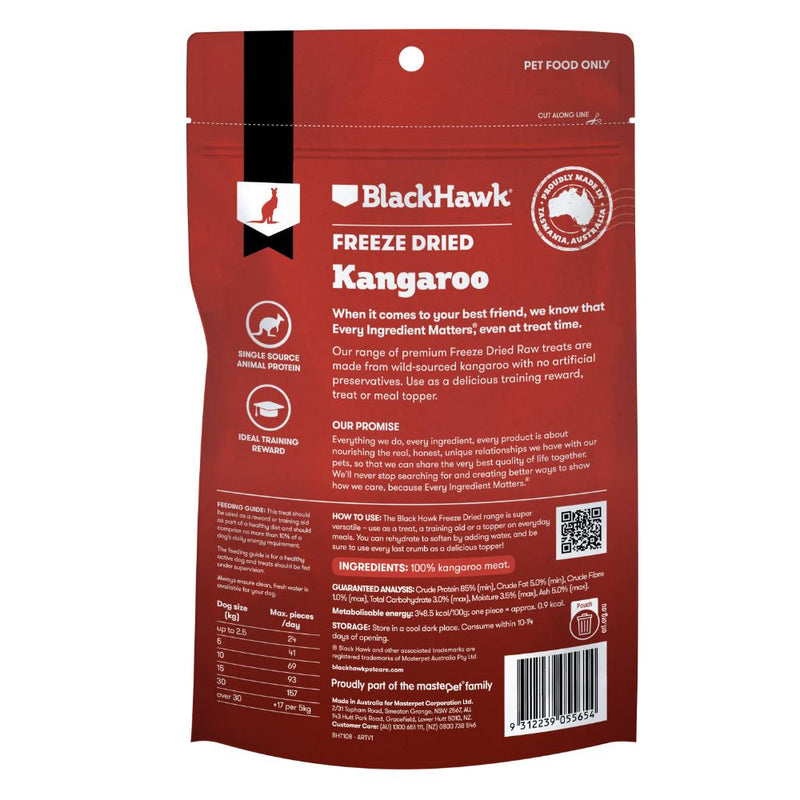 Black Hawk Freeze Dried Kangaroo Dog Treats 40g