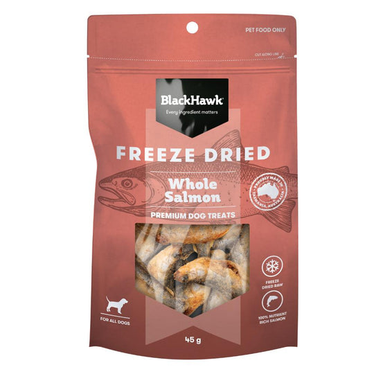 Black Hawk Freeze Dried Salmon Dog Treats 45g