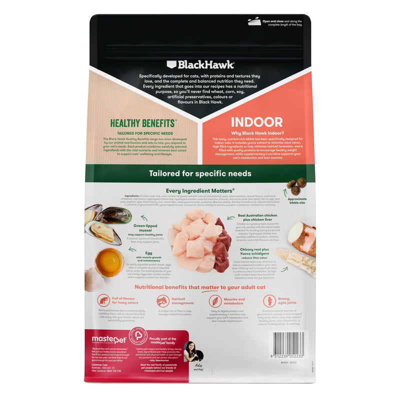 Black Hawk Healthy Benefits Indoor Chicken Cat Dry Food 2kg ^._.^
