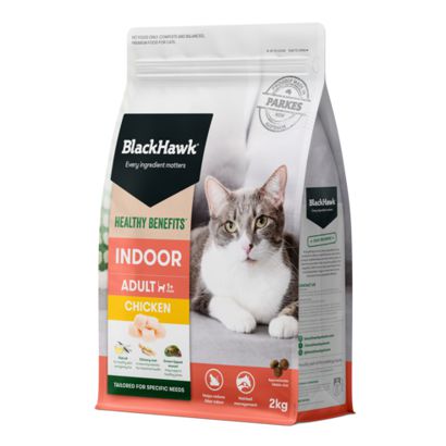 Black Hawk Healthy Benefits Indoor Chicken Cat Dry Food 2kg ^._.^
