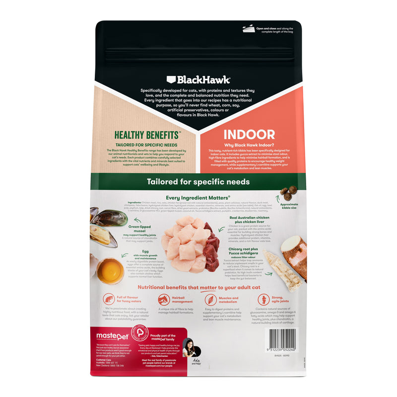 Black Hawk Healthy Benefits Indoor Chicken Cat Dry Food 4kg ^._.^
