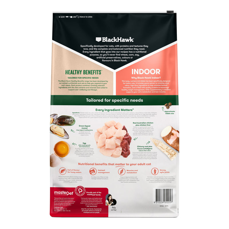 Black Hawk Healthy Benefits Indoor Chicken Cat Dry Food 8kg