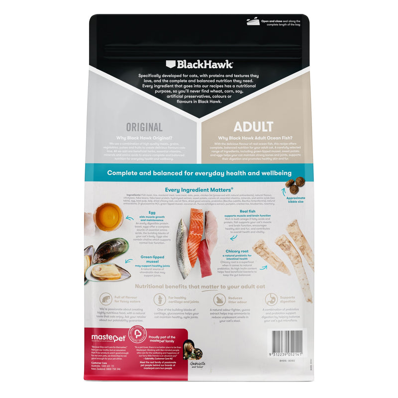 Black Hawk Ocean Fish Cat Dry Food 2kg ^._.^