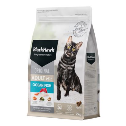 Black Hawk Ocean Fish Cat Dry Food 2kg ^._.^