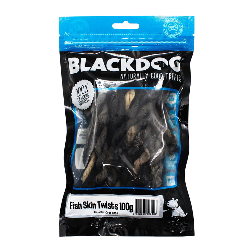 Blackdog Fish Skin Twists Dog Treats 100g-Habitat Pet Supplies