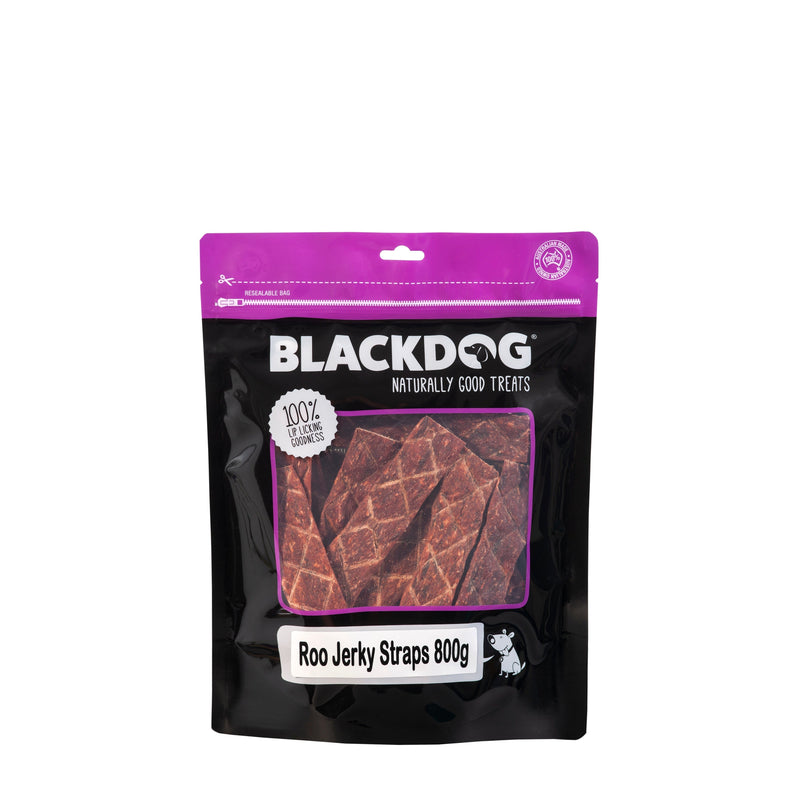 Blackdog Kangaroo Jerky Strap Pieces Dog Treats 800g-Habitat Pet Supplies