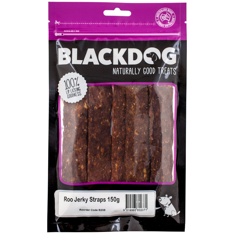 Blackdog Kangaroo Jerky Straps Dog Treats 150g-Habitat Pet Supplies
