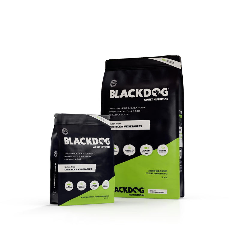 Blackdog Lamb Rice and Vegetables Adult Dry Dog Food 9kg
