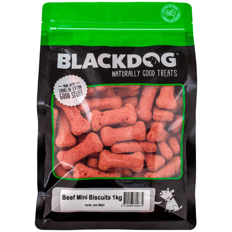 Blackdog Mini Beef Dog Biscuits 1kg (+_+)-Habitat Pet Supplies