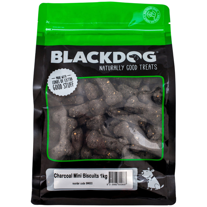 Blackdog Mini Charcoal Dog Biscuits 1kg (+_+)-Habitat Pet Supplies