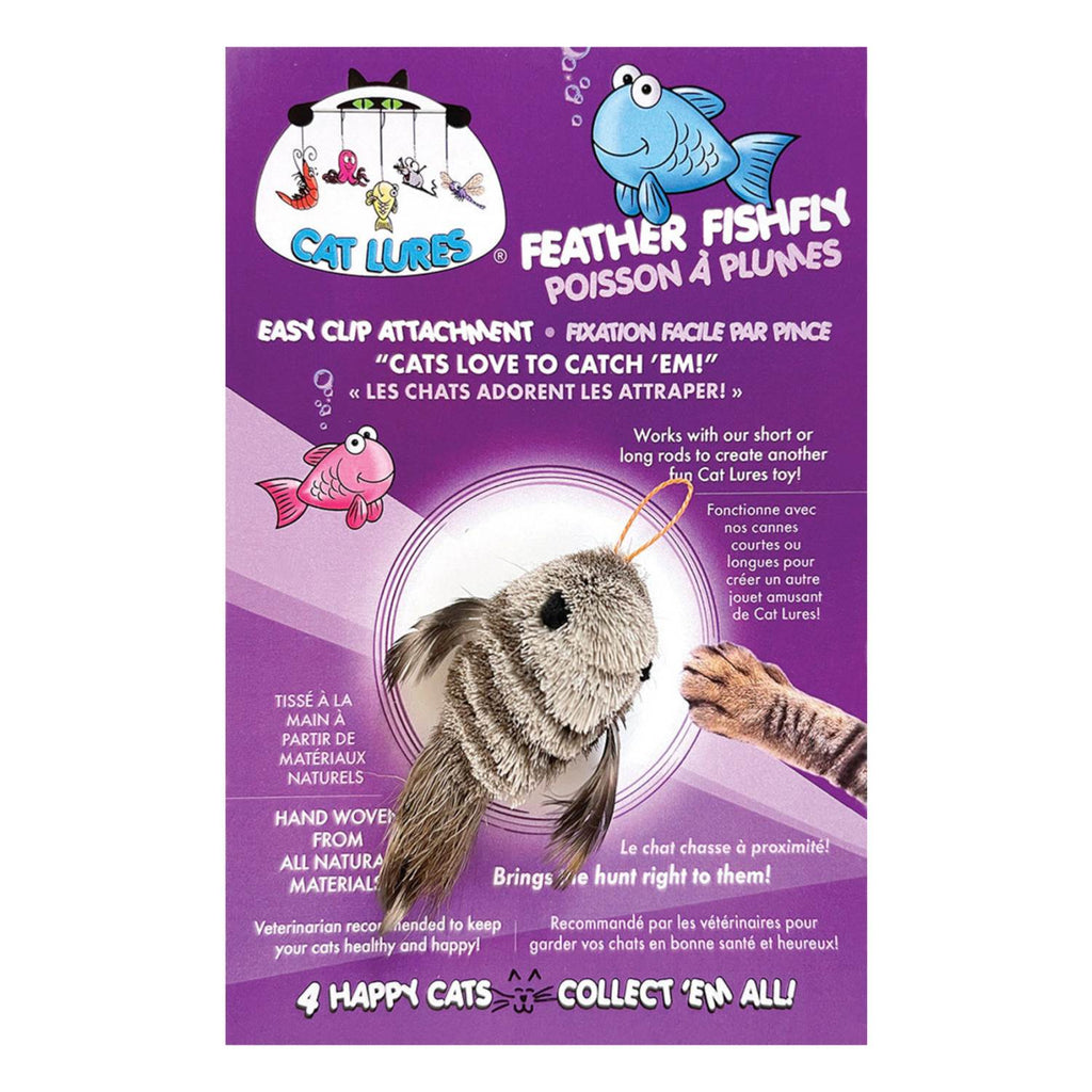 Cat Lures Interactive Replacement Fishfly Cat Toy-Habitat Pet Supplies