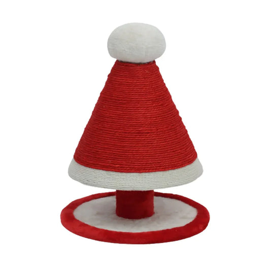 Cattitude Christmas Cat Scratcher Santa Hat