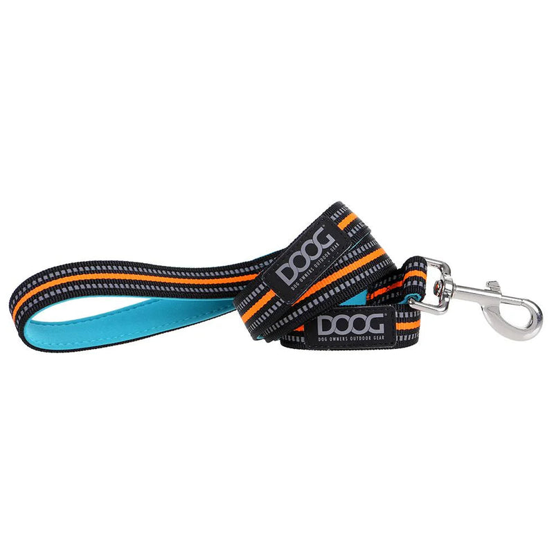 DOOG Neoprene Beethoven Neon Blue and Orange Dog Lead Large (+_+)-Habitat Pet Supplies