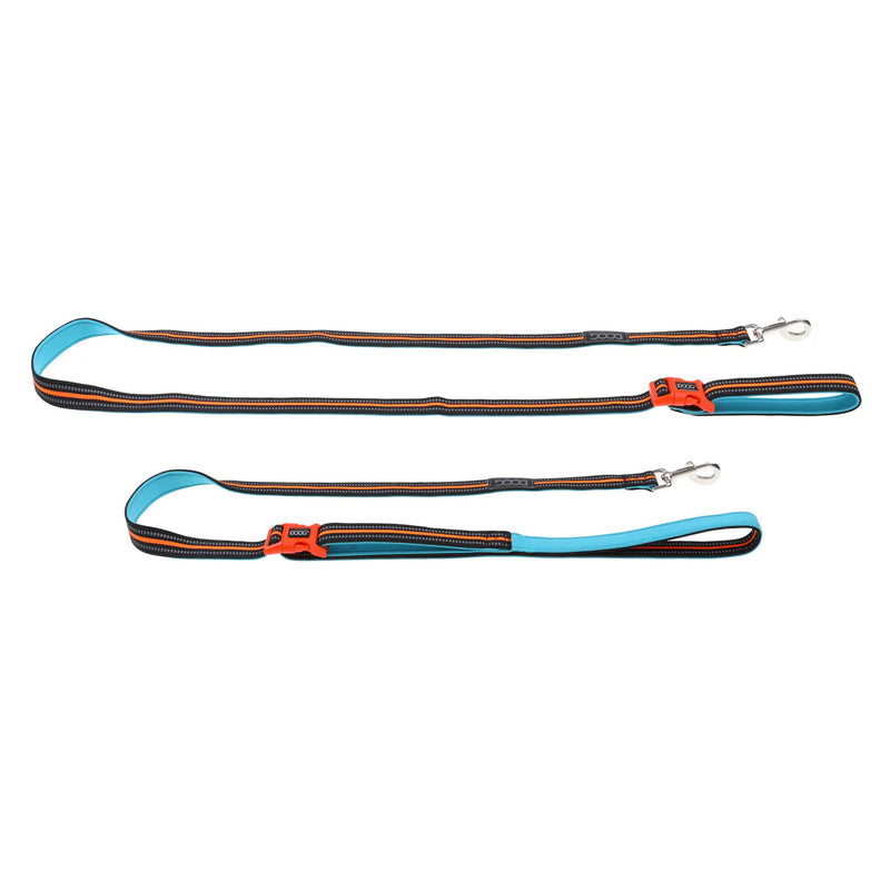 DOOG Neoprene Clip It Beethoven Neon Blue and Orange Adjustable Dog Lead Extra Large (+_+)-Habitat Pet Supplies