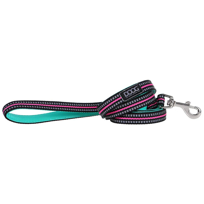 DOOG Neoprene Rin Tin Tin Neon Teal and Pink Dog Lead Small (+_+)-Habitat Pet Supplies