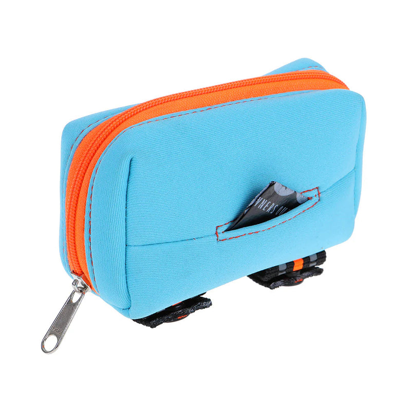 DOOG Walkie Pouch Beethoven Neon Blue and Orange Neoprene Poo Bag Holder (+_+)