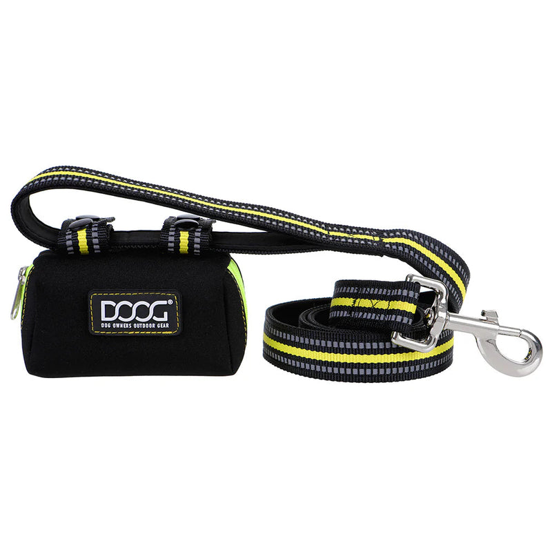 DOOG Walkie Pouch Bolt Neon Black and Yellow Neoprene Poo Bag Holder (+_+)