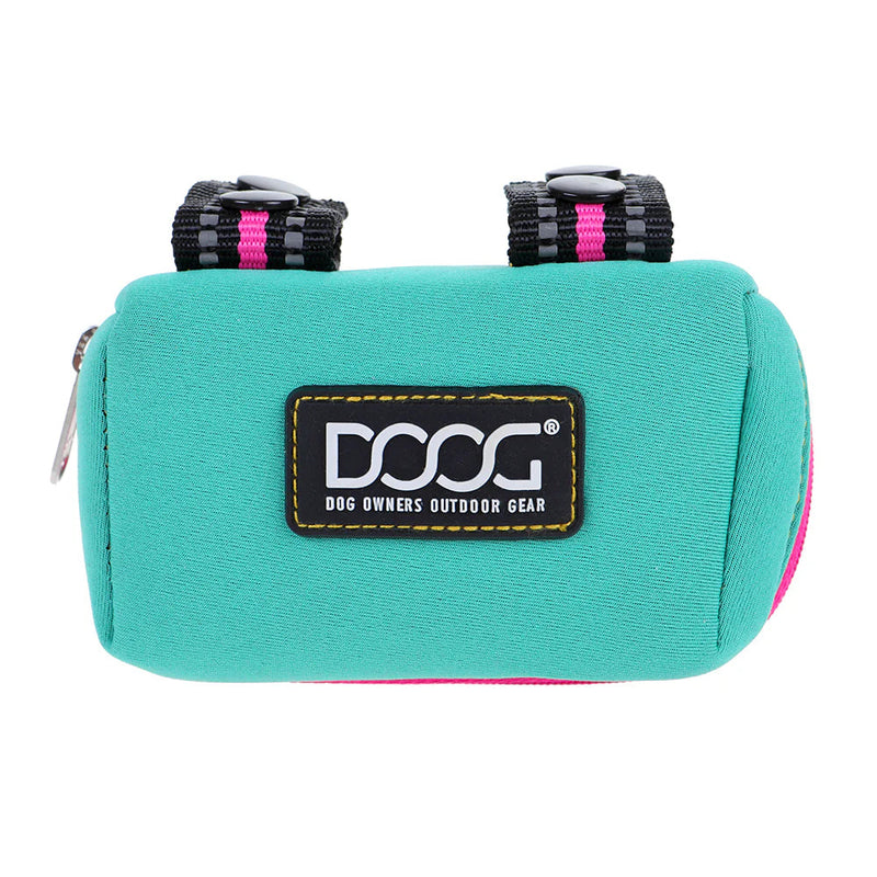 DOOG Walkie Pouch Neon Rin Tin Tin Teal and Pink Neoprene Poo Bag Holder (+_+)-Habitat Pet Supplies