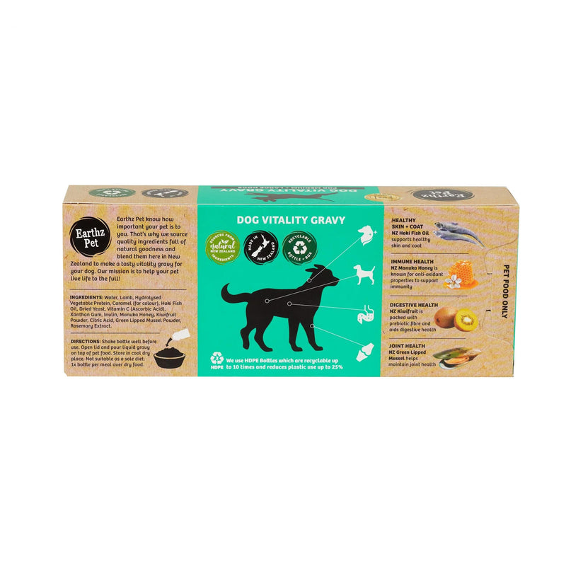 Earthz Pet Vitality Lamb Gravy for Medium and Large Dogs 50ml x 5***