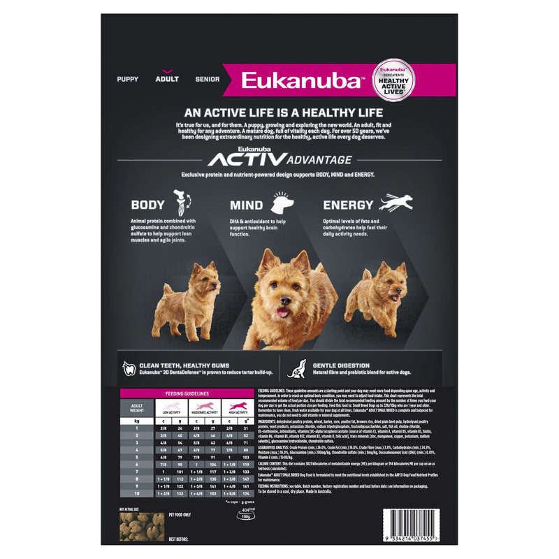 Eukanuba Dog Adult Small Breed Dry Food 7.5kg