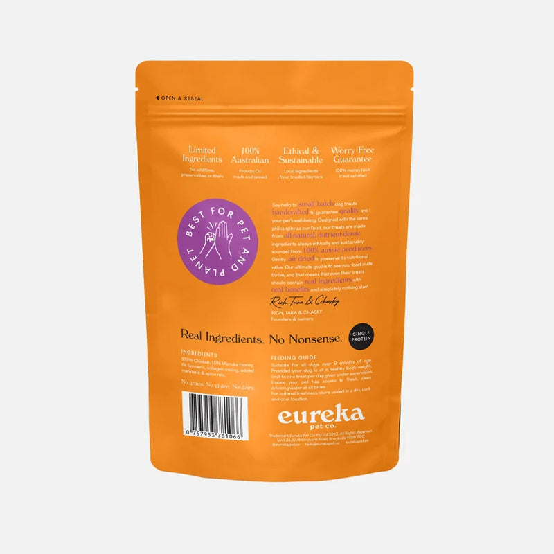 Eureka Honey Infused Chicky Chews Dog Treat 9 Pack