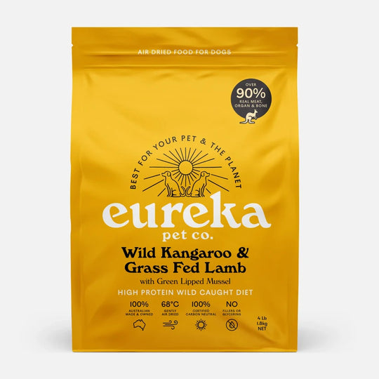 Eureka Wild Kangaroo and Grass Fed Lamb Air Dried Dog Food 800g