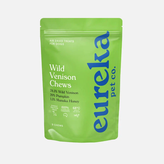 Eureka Wild Venison Chews Dog Treat 9 Pack