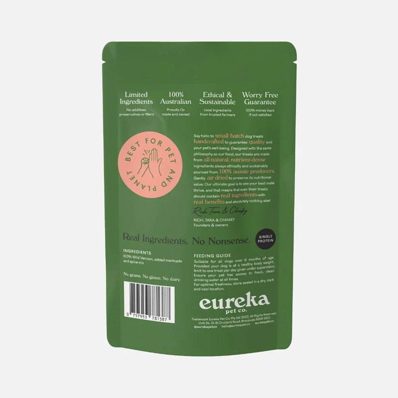 Eureka Wild Venison Jerky Dog Treat 150G
