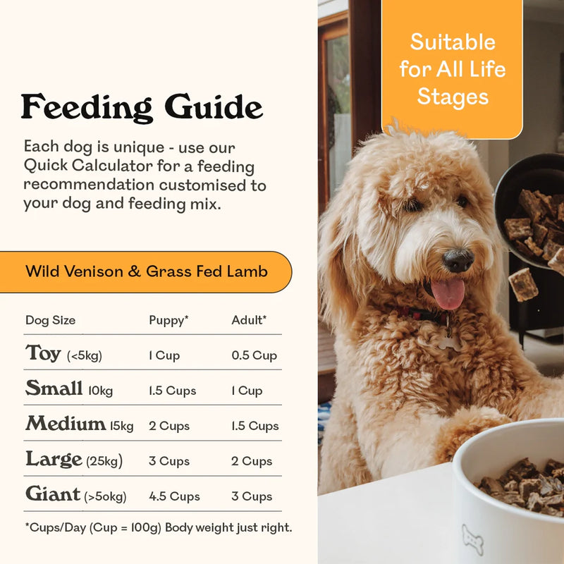Eureka Wild Venison and Grass Fed Lamb Air Dried Dog Food 800g