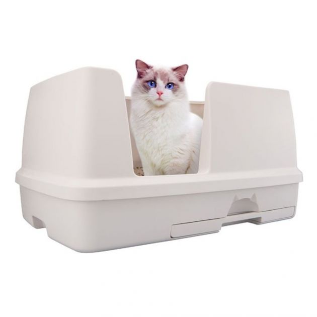 Ezi-LockOdour Dual Layer Cat Litter System Extra Large Cat Litter Tray (+_+)-Habitat Pet Supplies