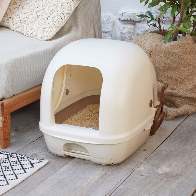 Ezi-LockOdour Dual Layer Cat Litter System Hooded Cat Litter Tray (+_+)