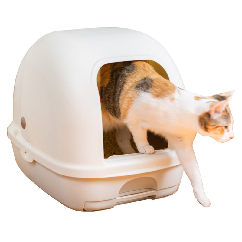 Ezi-LockOdour Dual Layer Cat Litter System Hooded Cat Litter Tray (+_+)-Habitat Pet Supplies