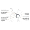 EzyDog Chestplate Dog Harness Denim Small