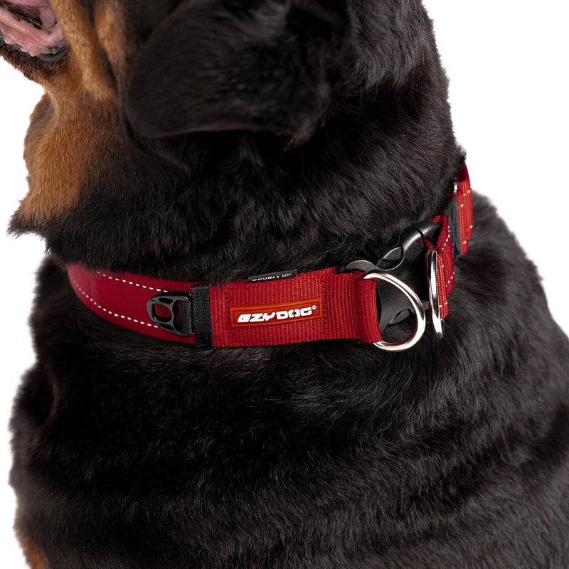 EzyDog Double Up Dog Collar Black Extra Large