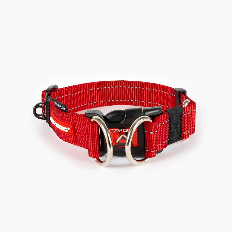 EzyDog Double Up Dog Collar Red Extra Large-Habitat Pet Supplies