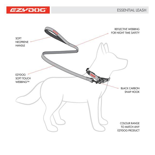 EzyDog Essential Dog Lead Red