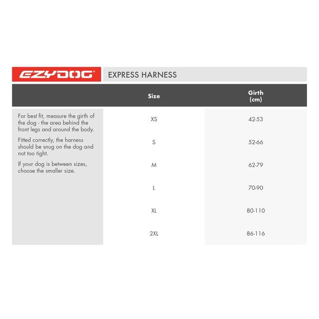 EzyDog Express Red Dog Harness Large