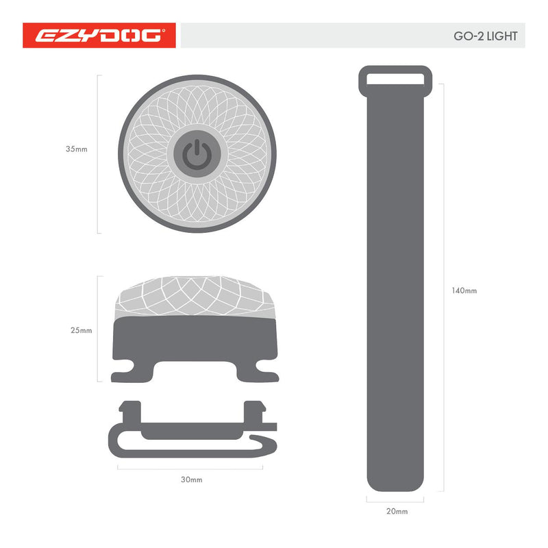 EzyDog Go-2 Dog Safety Light Multicolour