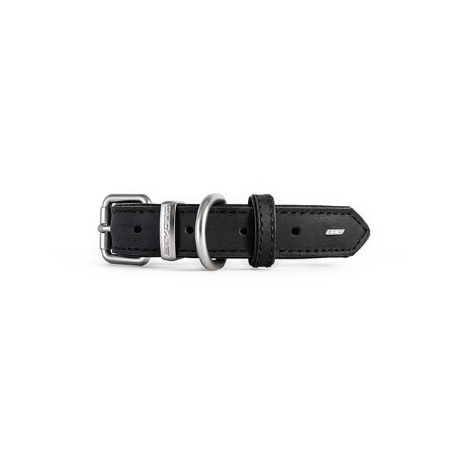 EzyDog Oxford Leather Dog Collar Black Medium